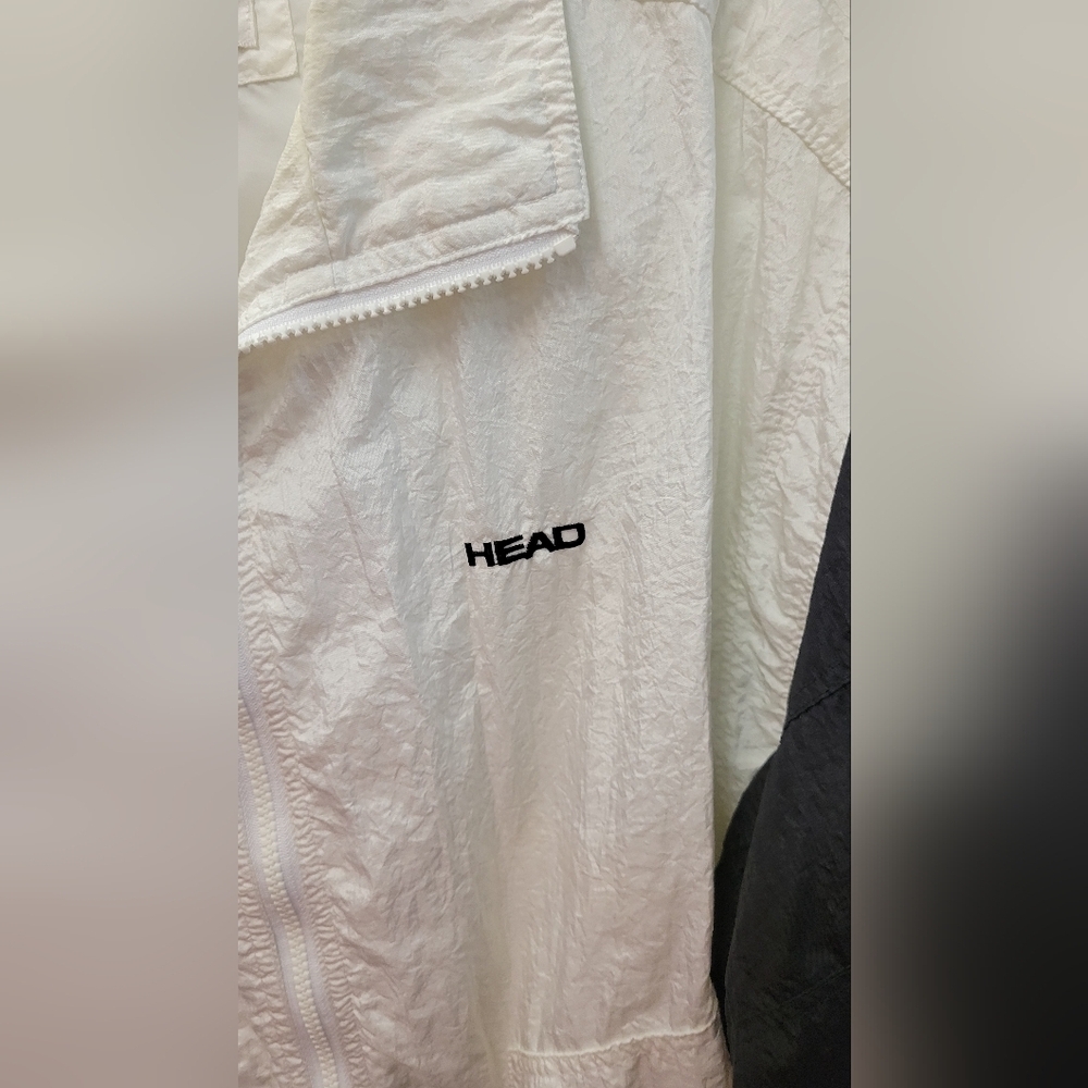 Head White Black Lined Track Jacket Medium Vintage 1990s - Picture 7 of 16